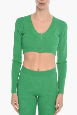 VANESSA HONG Cardigan Crop MISS in Tinta Unita con Chiusura Zip>Birgitte Herskind Clearance