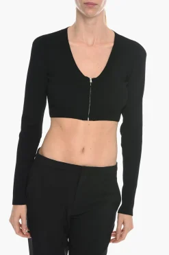 Discount VANESSA HONG Cardigan Crop MISS Con Scollo a V E Chiusura Frontale Donna Maglieria