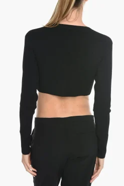 Discount VANESSA HONG Cardigan Crop MISS Con Scollo a V E Chiusura Frontale Donna Maglieria
