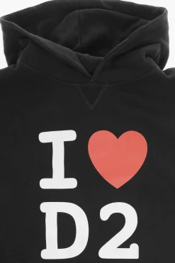 New Vestito a Felpa con Stampa Logo e Cappuccio Abbigliamento
