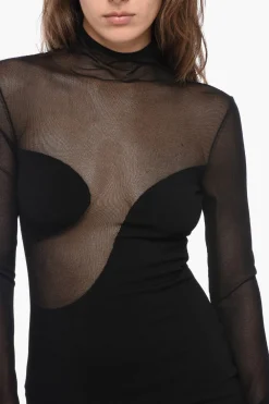 Vestito A Maniche Lunghe Con Inserti Mesh></noscript>Nensi Dojaka Discount