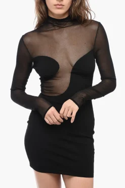 Vestito A Maniche Lunghe Con Inserti Mesh></noscript>Nensi Dojaka Discount