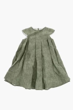 Vestito a Pighe in Lino>il gufo Clearance