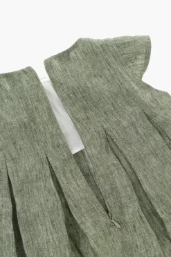 Vestito a Pighe in Lino></noscript>il gufo Clearance
