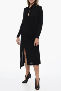 Vestito a Portafoglio D-WRIP con Orlo Asimmetrico>Diesel Sale