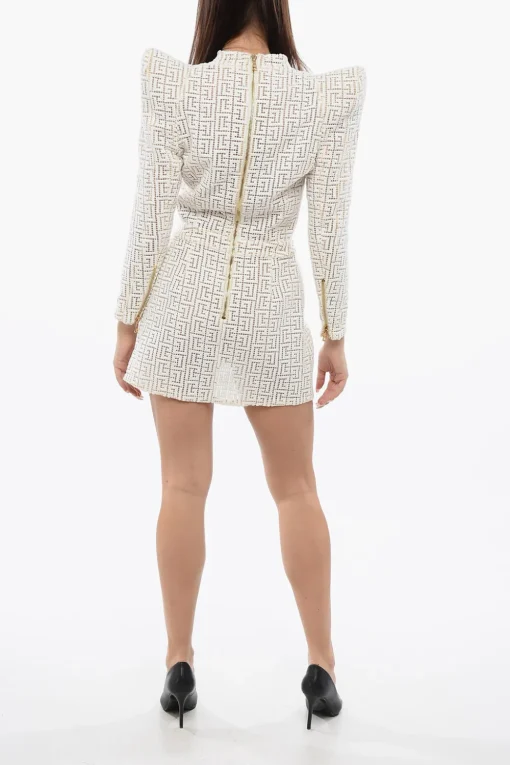 Vestito A Portafoglio Monogram Con Spalline Statement>Balmain Online