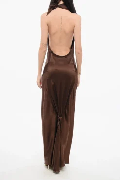 Vestito a Sciarpa in Raso>Loewe Discount