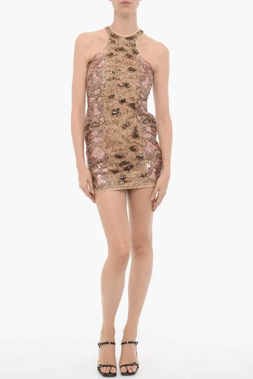 Discount Vestito a Trapezio in Paillettes Donna Vestiti