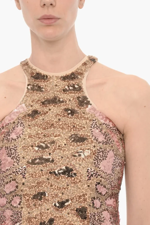 Discount Vestito a Trapezio in Paillettes Donna Vestiti