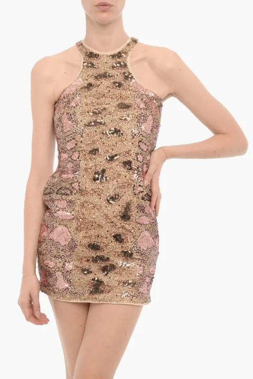 Discount Vestito a Trapezio in Paillettes Donna Vestiti