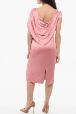 Online Vestito Asimmetrico con Drappeggio Donna Vestiti