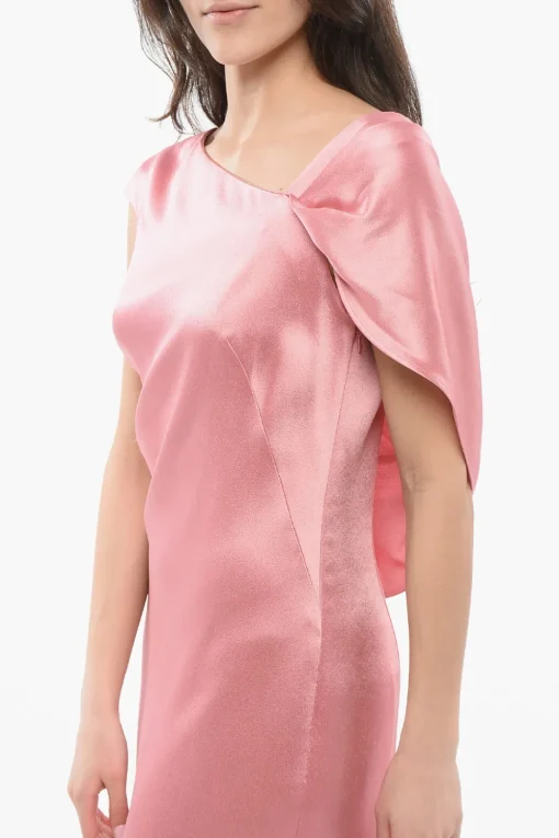 Online Vestito Asimmetrico con Drappeggio Donna Vestiti