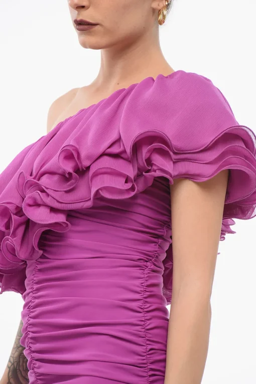 Vestito Asimmetrico con Ruches>Rotate Sale