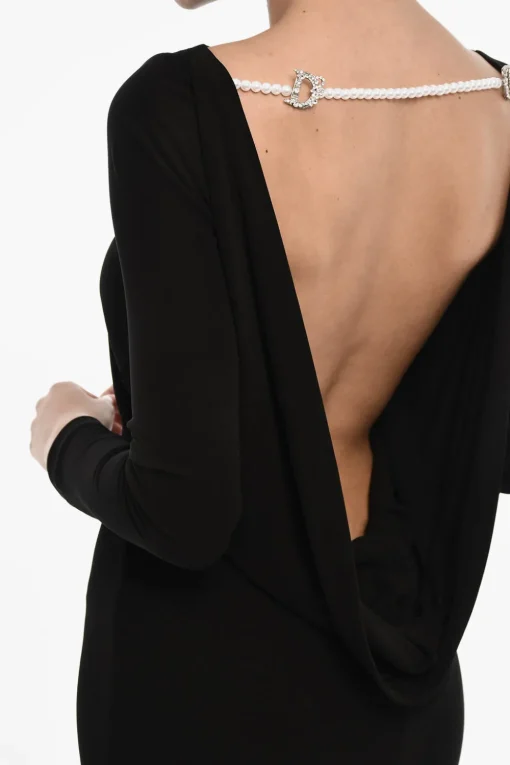 Vestito Attillato a Tinta Unita Aperto sul Retro>Dsquared2 Online
