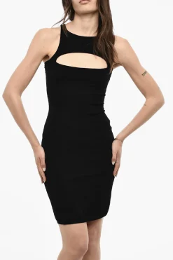 Sale Vestito Attillato a Tinta Unita Con Dettagli Cut-Out Donna Vestiti