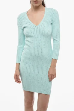 Vestito Attillato LILIBET a Coste con Scollo a V></noscript>Aeron Hot