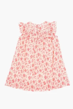 New Vestito Bicolore a Fantasia Floreale con Volant Abbigliamento