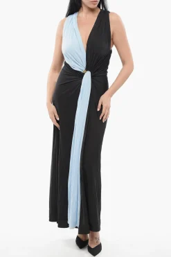 Sale Vestito Biscolore in Jersey Donna Vestiti