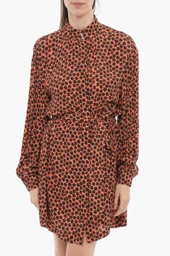 Best Vestito Chemisier Stampato All Over con Cintura Donna Vestiti