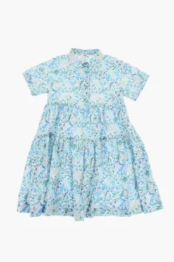 New Vestito Chemisier Svasato a Fantasia Floreale Abbigliamento