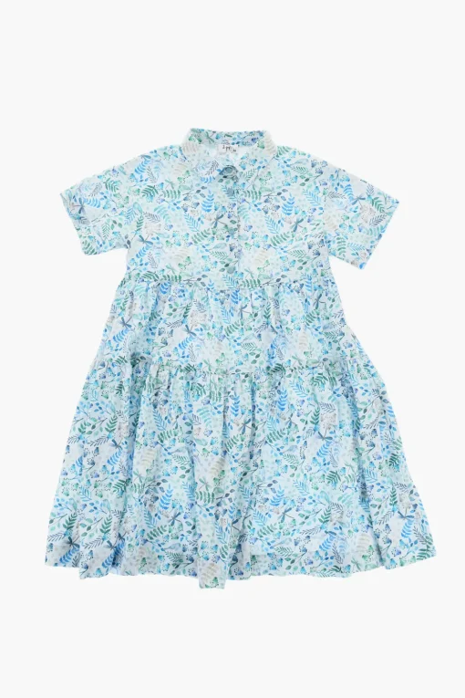 New Vestito Chemisier Svasato a Fantasia Floreale Abbigliamento