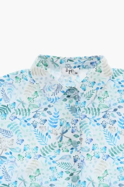 New Vestito Chemisier Svasato a Fantasia Floreale Abbigliamento