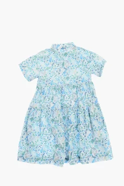 New Vestito Chemisier Svasato a Fantasia Floreale Abbigliamento