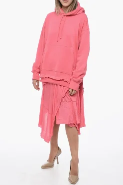 Sale Vestito D-ROLLER a Doppio Tessuto con Orlo Asimmetrico Donna Vestiti