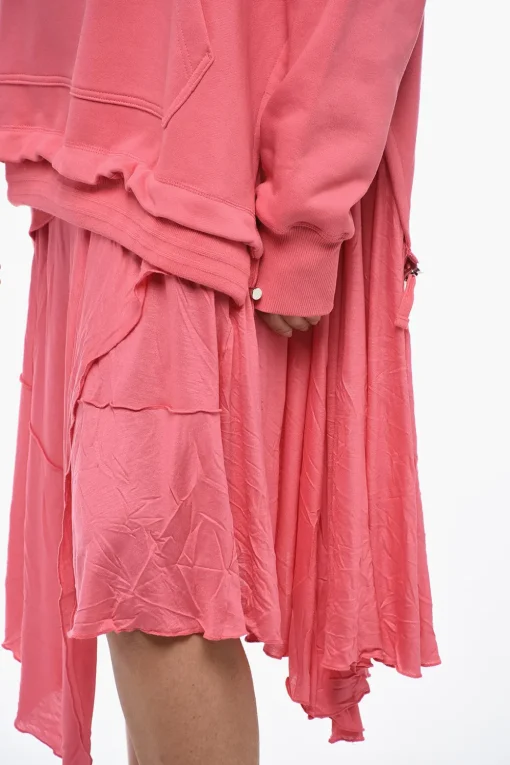 Sale Vestito D-ROLLER a Doppio Tessuto con Orlo Asimmetrico Donna Vestiti