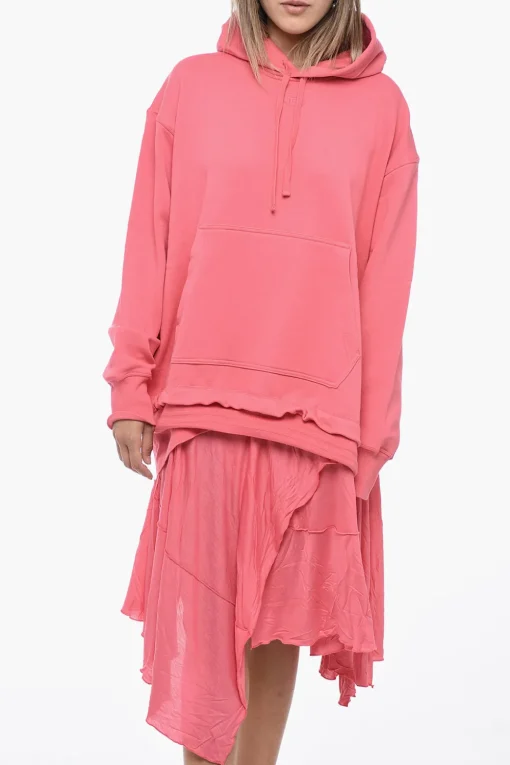 Sale Vestito D-ROLLER a Doppio Tessuto con Orlo Asimmetrico Donna Vestiti