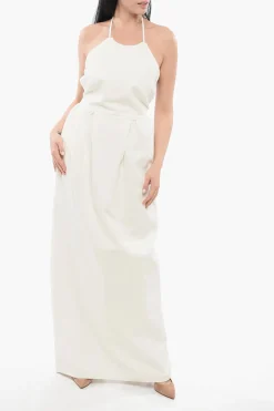 Outlet Vestito EUROPA in Canvas con Lacci Donna Vestiti