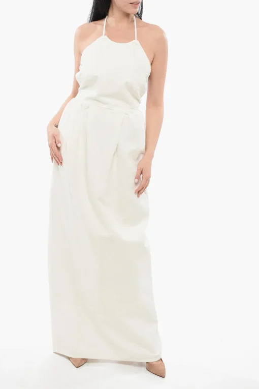 Outlet Vestito EUROPA in Canvas con Lacci Donna Vestiti
