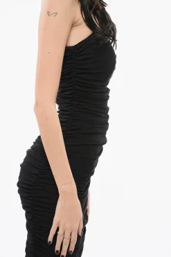Discount Vestito FORZA Aderente in Tessuto Interlock Crêpe con Arricciature Donna Vestiti