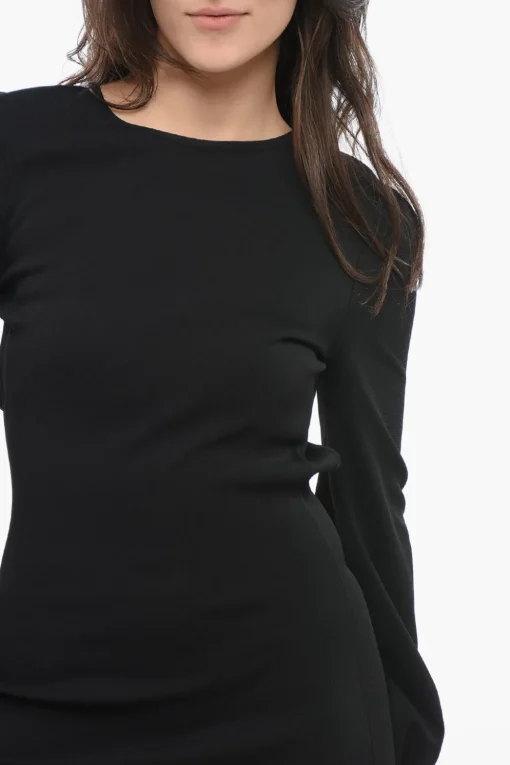 Fashion Vestito Girocollo con Open Back Donna Vestiti