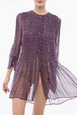 Vestito in Chiffon Plissé></noscript>Roberto Cavalli Sale