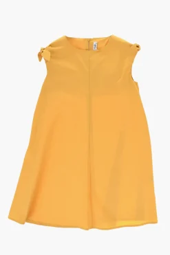 Hot Vestito in Cotone con Fiocco sulla Manica Abbigliamento