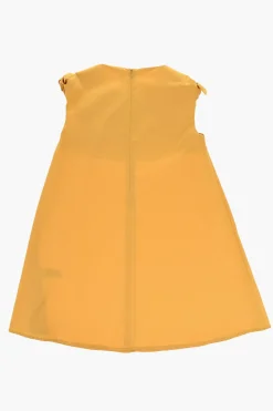 Hot Vestito in Cotone con Fiocco sulla Manica Abbigliamento