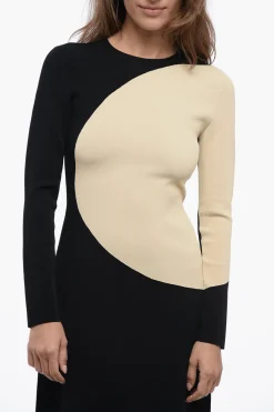 Vestito in Maglia Stretchy con Desing Colorblock></noscript>Tory Burch Best