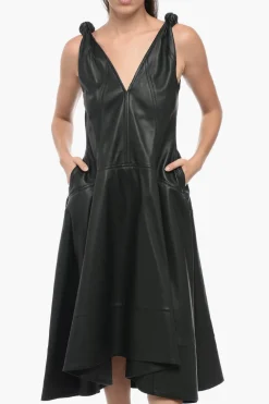 Vestito In Pelle Con Dettagli Annodati></noscript>Bottega Veneta Best
