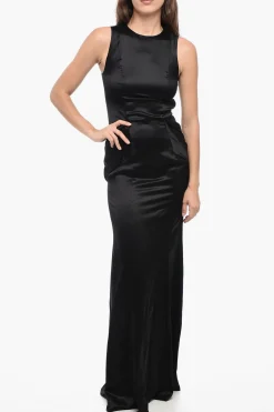 Vestito In Seta Con Schiena Mesh>Givenchy New