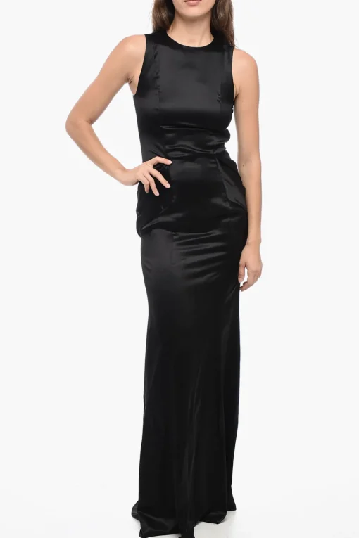 Vestito In Seta Con Schiena Mesh>Givenchy New