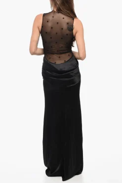 Vestito In Seta Con Schiena Mesh>Givenchy New
