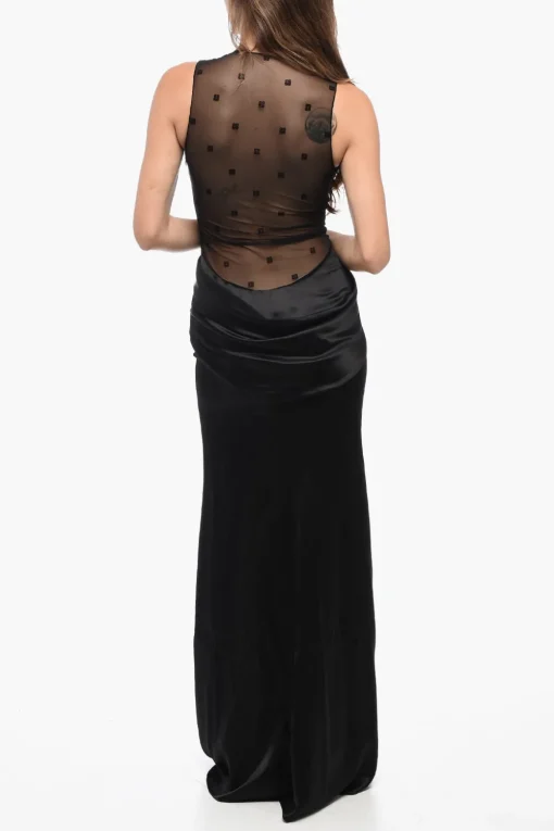 Vestito In Seta Con Schiena Mesh>Givenchy New