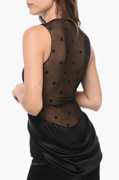 Vestito In Seta Con Schiena Mesh></noscript>Givenchy New