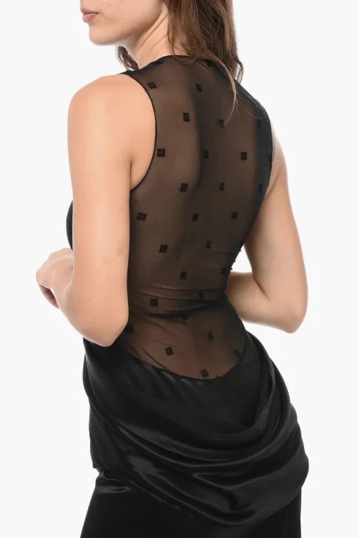 Vestito In Seta Con Schiena Mesh>Givenchy New