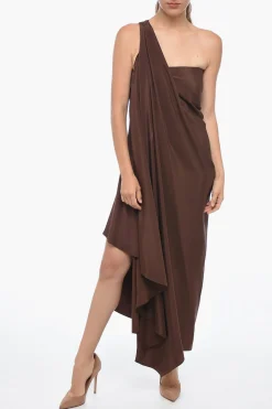 Vestito in Seta DEA Monospalla con Design Drappeggiato>Stephan Janson Sale
