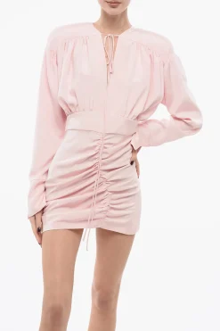 Outlet Vestito in Seta Drappeggiato Donna Vestiti