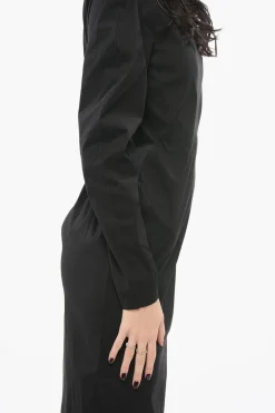 Outlet Vestito in Taffeta con Scollo a V Donna Vestiti