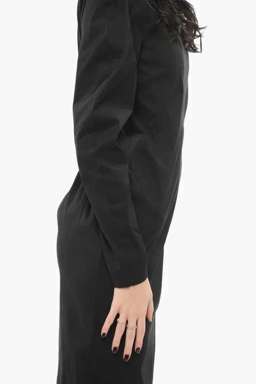 Outlet Vestito in Taffeta con Scollo a V Donna Vestiti
