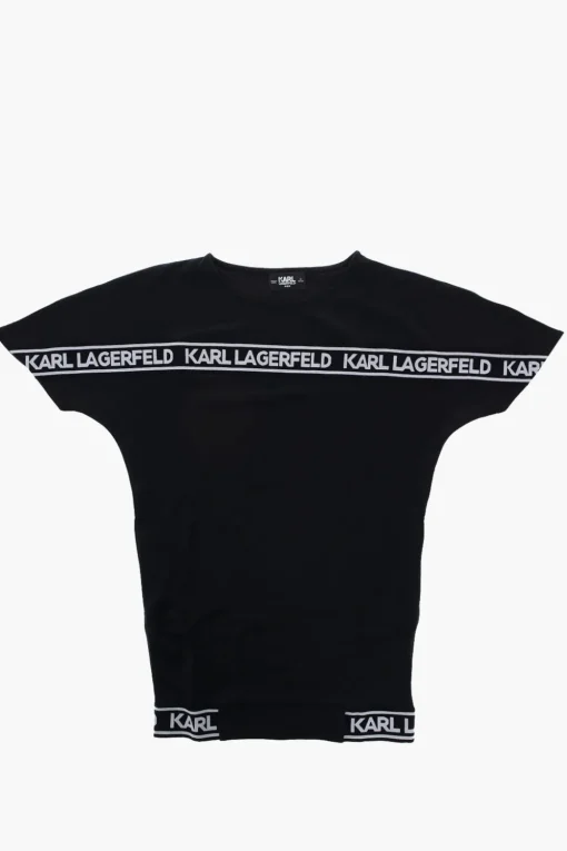 Vestito in Tinta Unita con Bande Logate>Karl Lagerfeld Kids Clearance